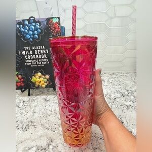 Starbucks Summer 2024 Ruby Pink Metallic Iridescent Prism Cup. NWT. Happy color!